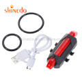 USB Style Rechargeable Bike Bicycle light LED Tail Light Rear Tail Safety Portable Light